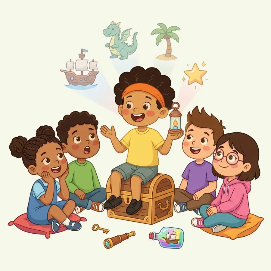 Illustration for Story Time & Treasure Hunt